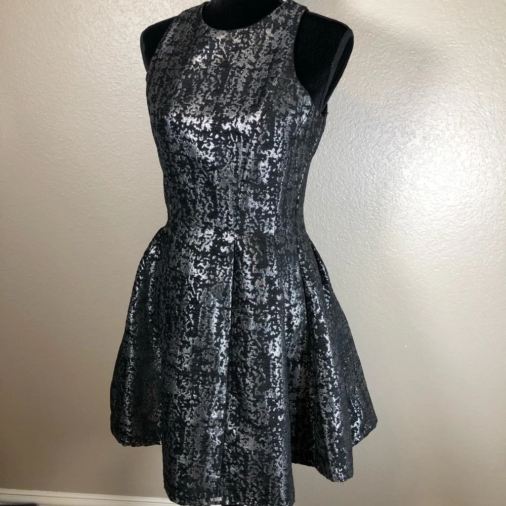 Do + Be JACQUARD DRESS‎ A-line Dress Fit and Flare Holiday Party New Years - Picture 5 of 11